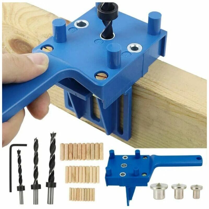 foto del prodotto 41 pz. kit di maschere di foratura per tasselli. kit di maschere di foratura per tasselli. foro dritto. maschera per tasselli per carpenteria con