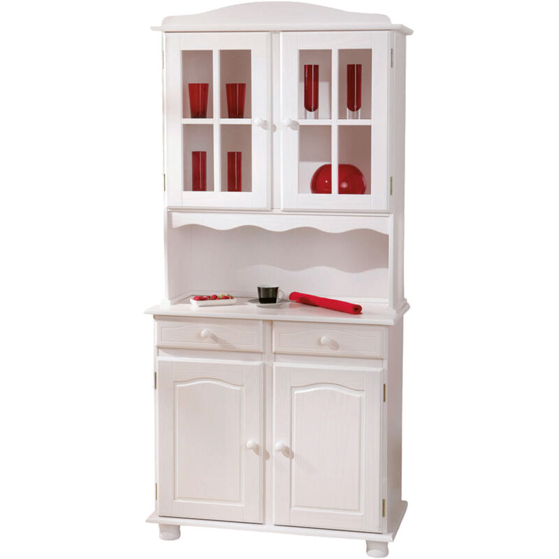 foto del prodotto credenza dmcneal, buffet da soggiorno, madia da salotto, dispensa da cucina, 88x32 h198 cm, bianco dmora