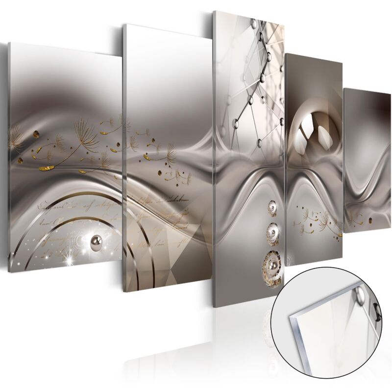 foto del prodotto dipinti su vetro acrilico decorazione murale maest della simmetria motivo in 5 pannelli 100x50 cm tva110060