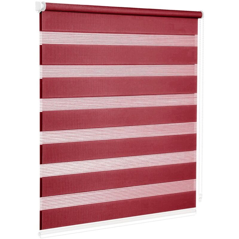 foto del prodotto tenda a rullo finestra porta interno casa ufficio kit montaggio parete telaio no fori bordeaux 150x180 cm