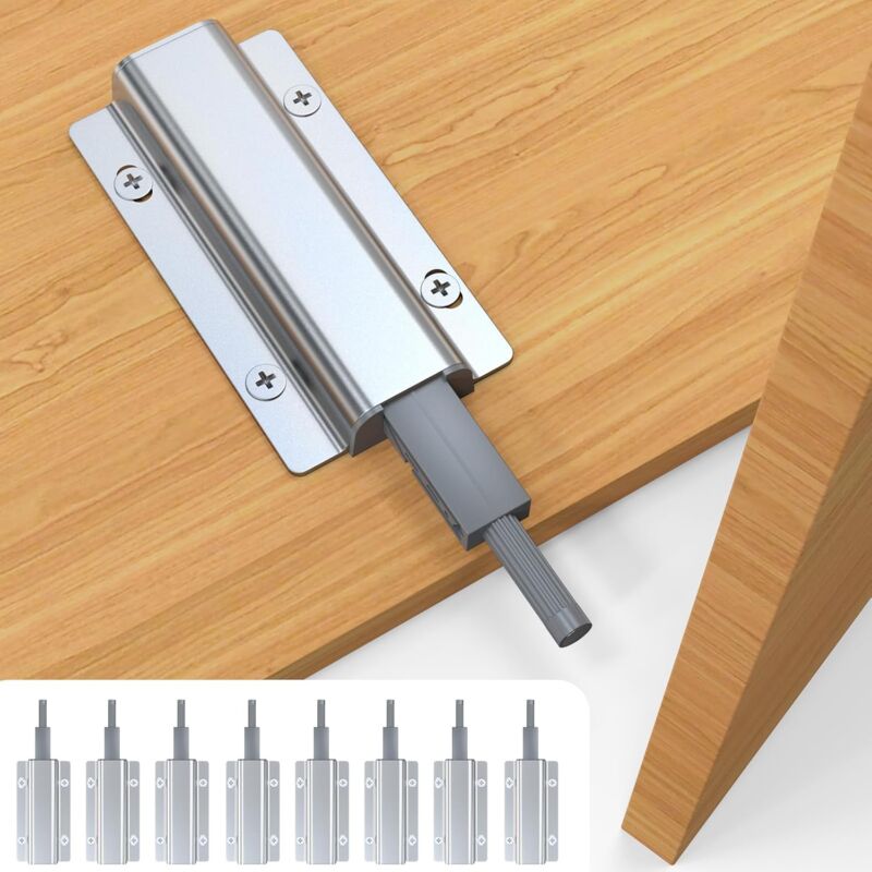 foto del prodotto serratura magnetica per porta scorrevole, serratura magnetica per porta per chiusura porta armadio, confezione da 8
