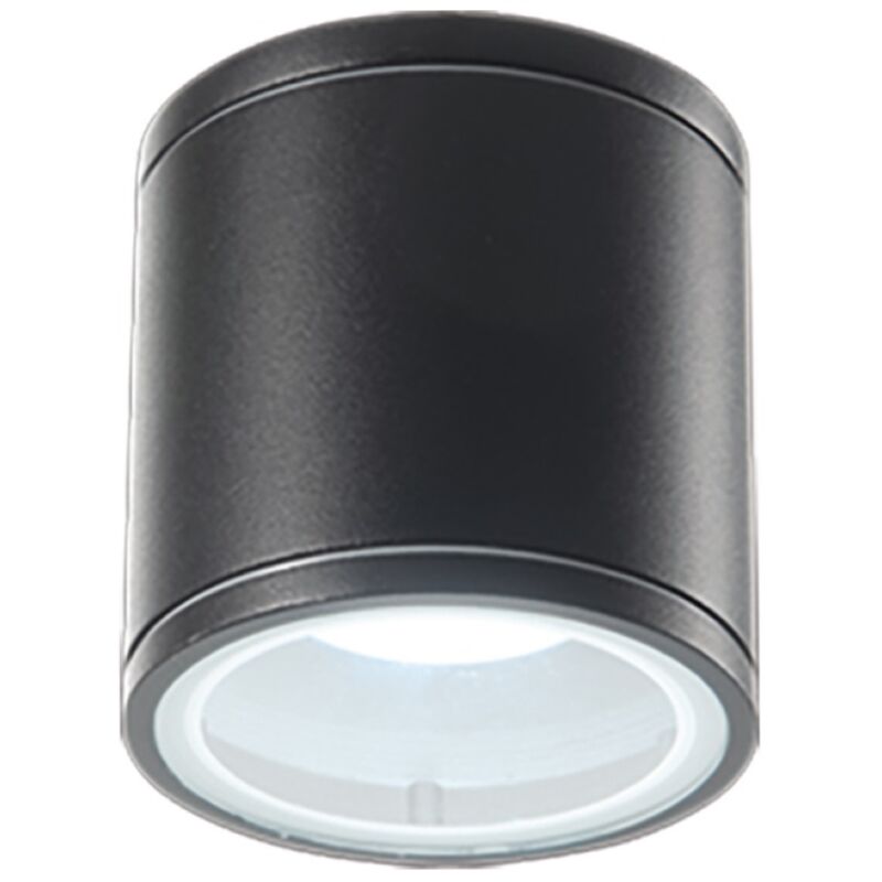 immagine 0 del prodotto ondaluce plafoniera per esterni jubo in alluminio nero con diffusore in vetro d9 cm