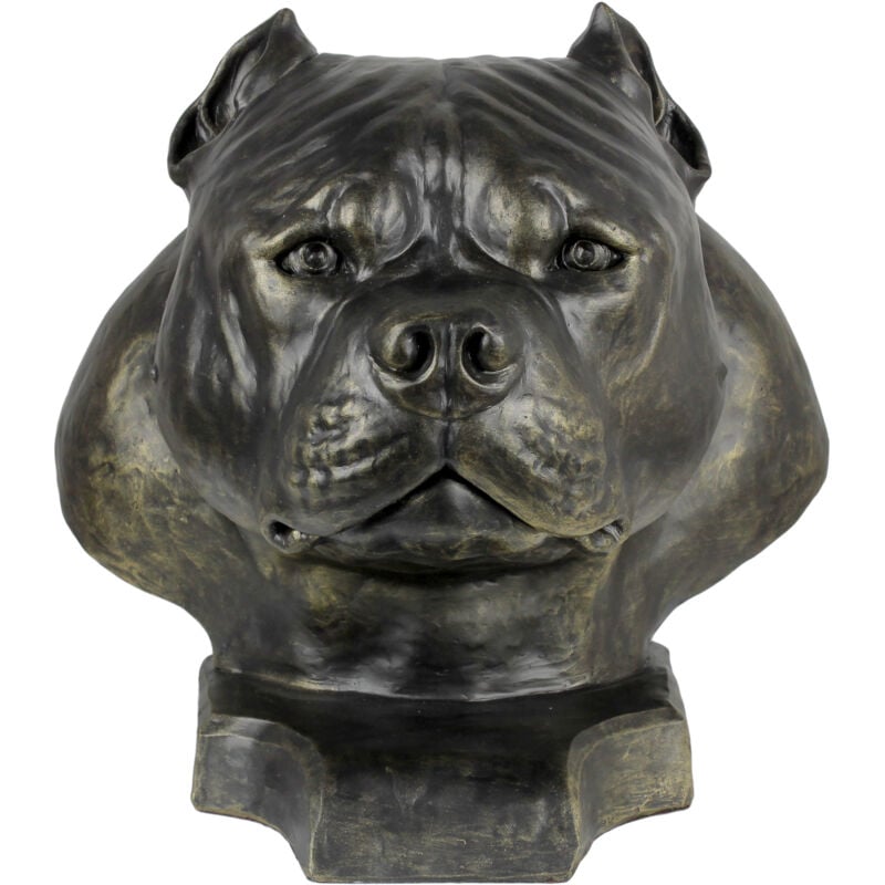 foto del prodotto american bully ii busto di cane, grande testa di cane per il giardino, decorazione unica del soggiorno di art dog