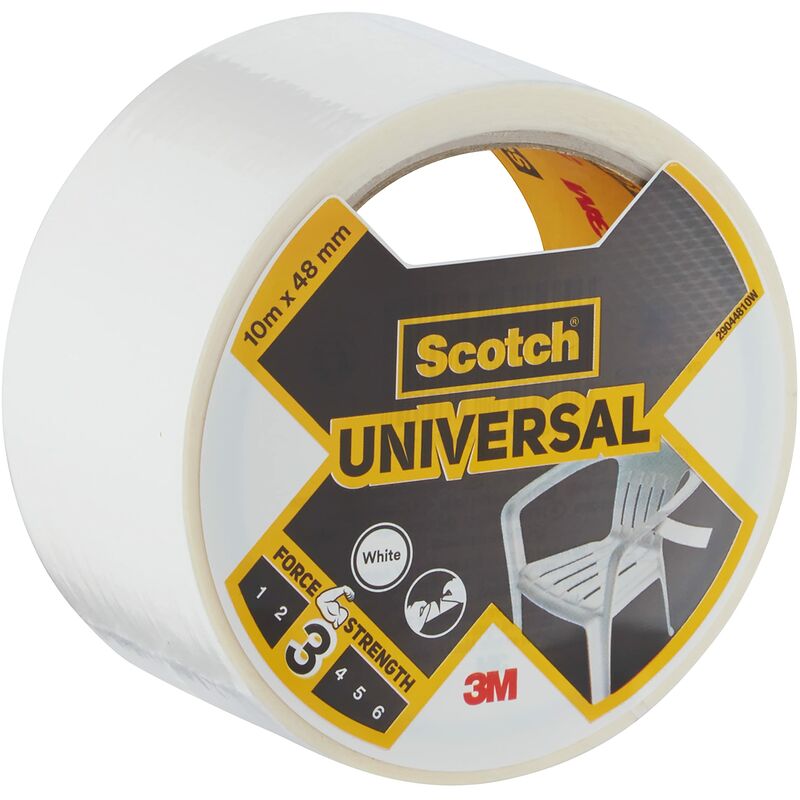 foto del prodotto 4101w10 nastro adesivo telato, bianco scotch
