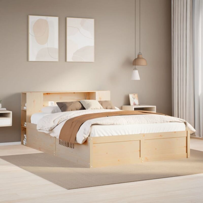 foto del prodotto vidaxl letto senza materasso 140x190 cm in legno massello di pino