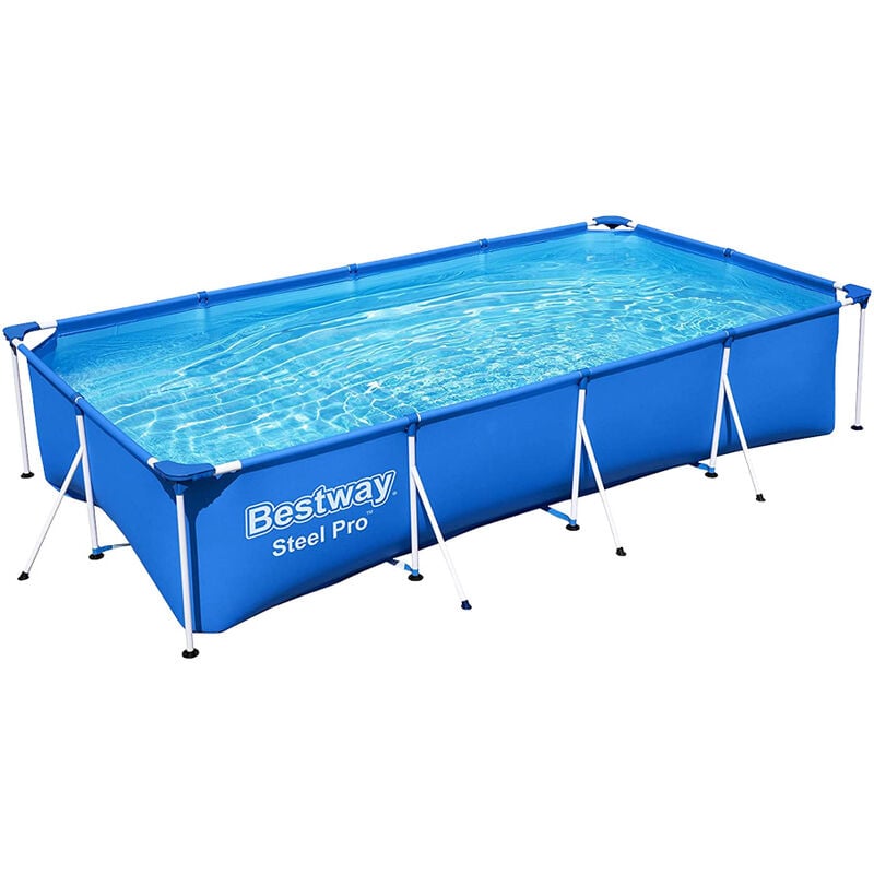 foto del prodotto bestway piscina rettangolare steel pro frame 400x211x81h cm azzurro