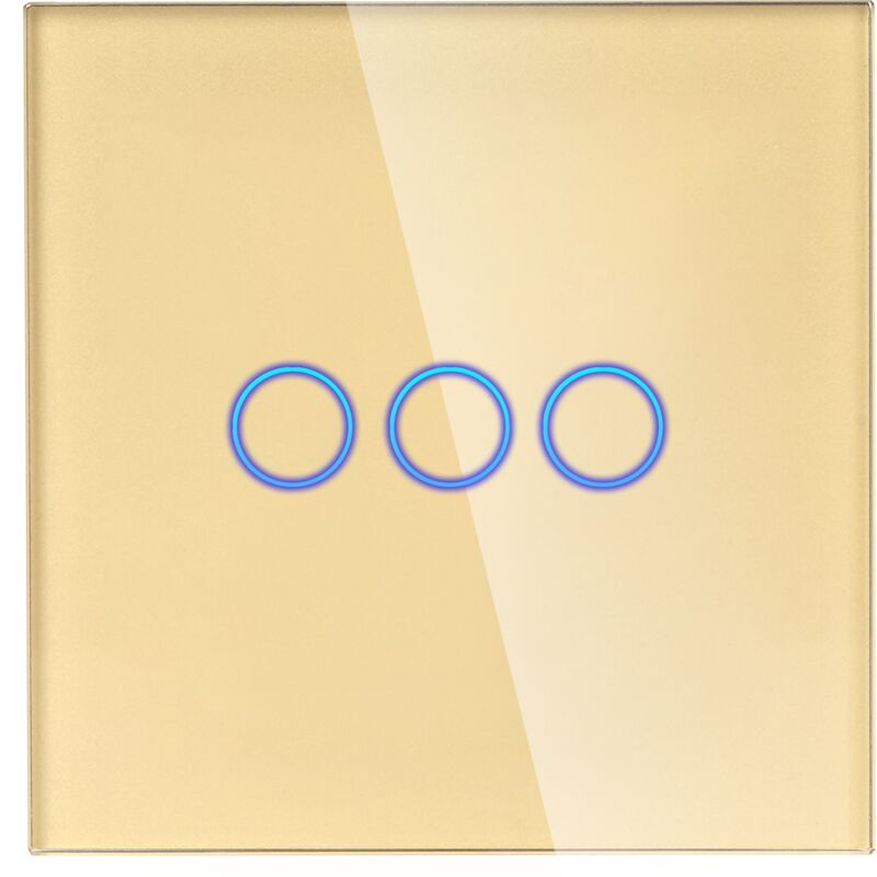foto del prodotto pannello in vetro singolo 3g gold dc smart home