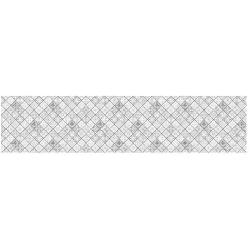 foto del prodotto crearreda paraschizzi adesivo da cucina fantasia pewter tiles , 260x60 cm