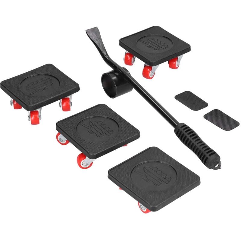 foto del prodotto snq kit per il trasporto e il sollevamento di mobili, rulli scorrevoli per mobili con ruota girevole a 360 gradi, per spostare mobili pesanti senza