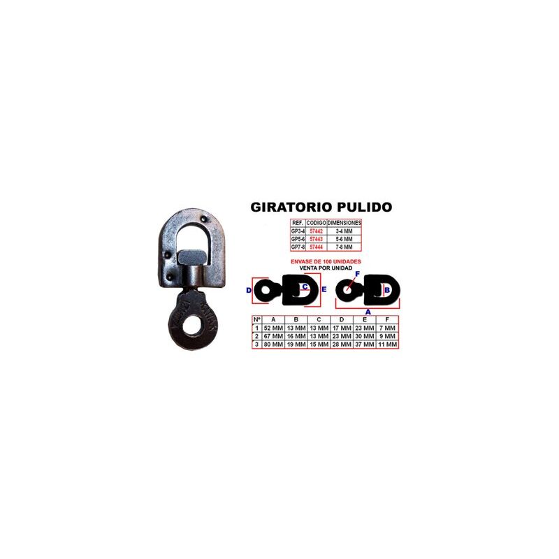immagine 0 del prodotto grilli girevoli numero 1 lucidati da 3 4 mm gp 3 4