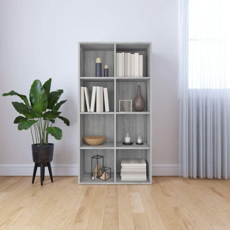 foto del prodotto furniture limited libreria credenza grigio sonoma 66x30x130 cm