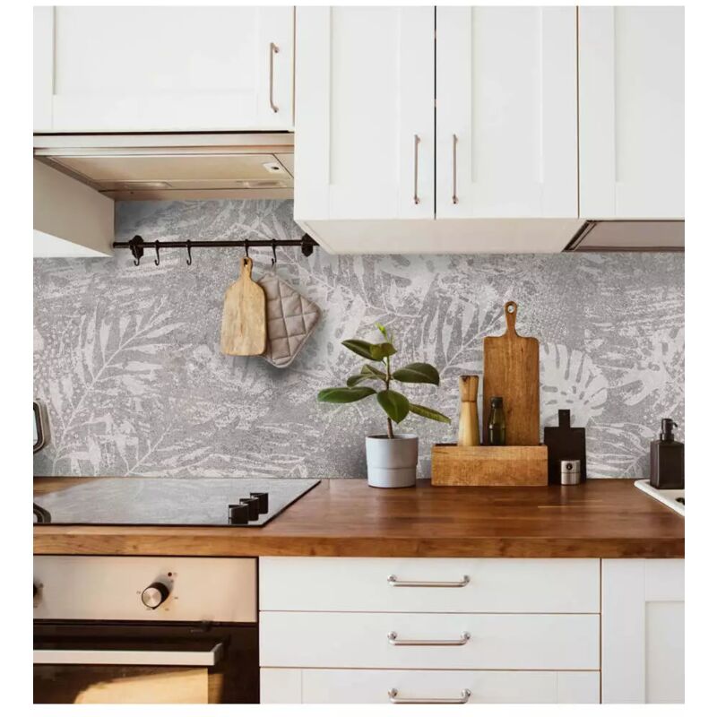 foto del prodotto crearreda paraschizzi adesivo da cucina fantasia tropical wall , 300x60 cm