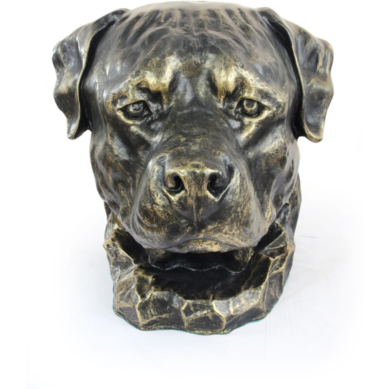 foto del prodotto rottweiler busto di cane, grande testa di cane per il giardino, decorazione unica del soggiorno di art dog