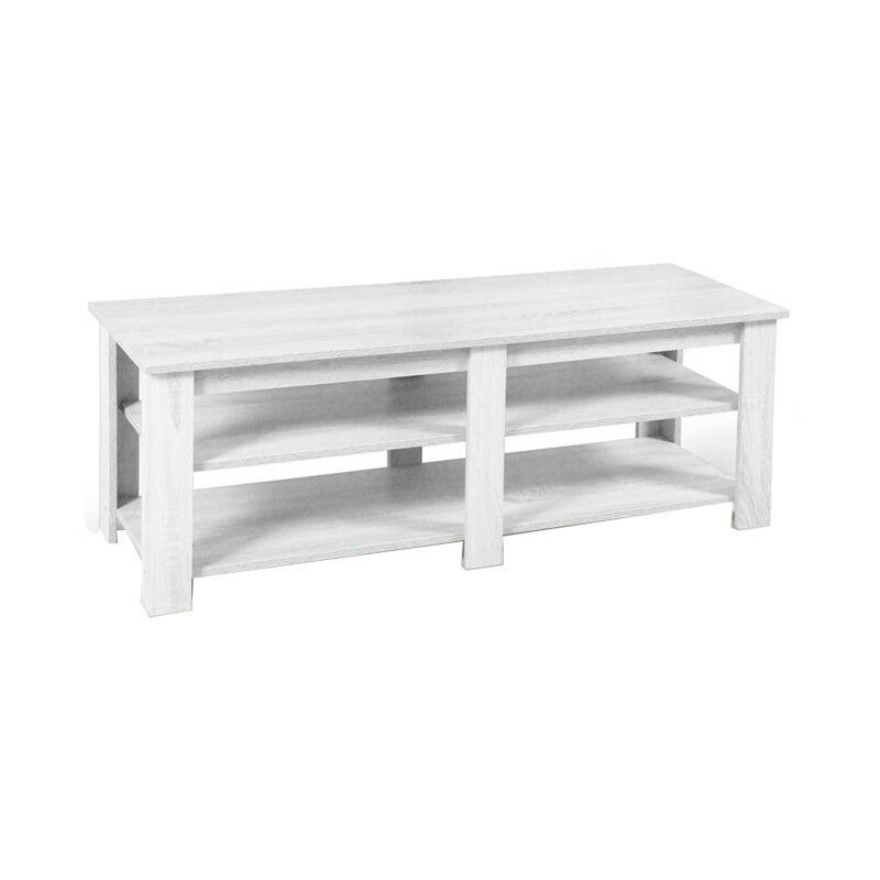 foto del prodotto webmarketpoint mobile soggiorno sala basso porta tv cm 120x 40 x 40 h bianco