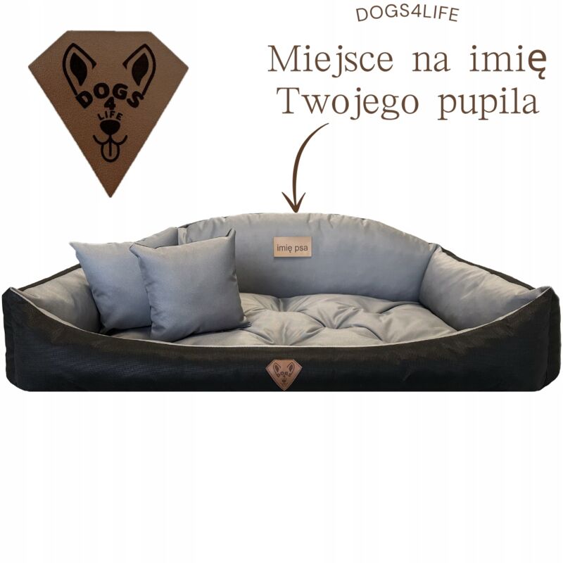 foto del prodotto divano letto per cani e gatti 75x65 dogs4life nome cane personalizzato