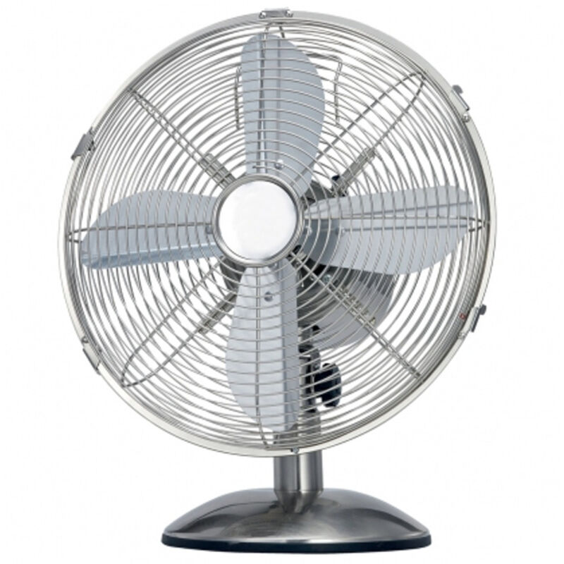 foto del prodotto trade shop traesio ventilatore da tavolo 3 pale diametro 40 cm 3 velocita base tonda griglia raggi 