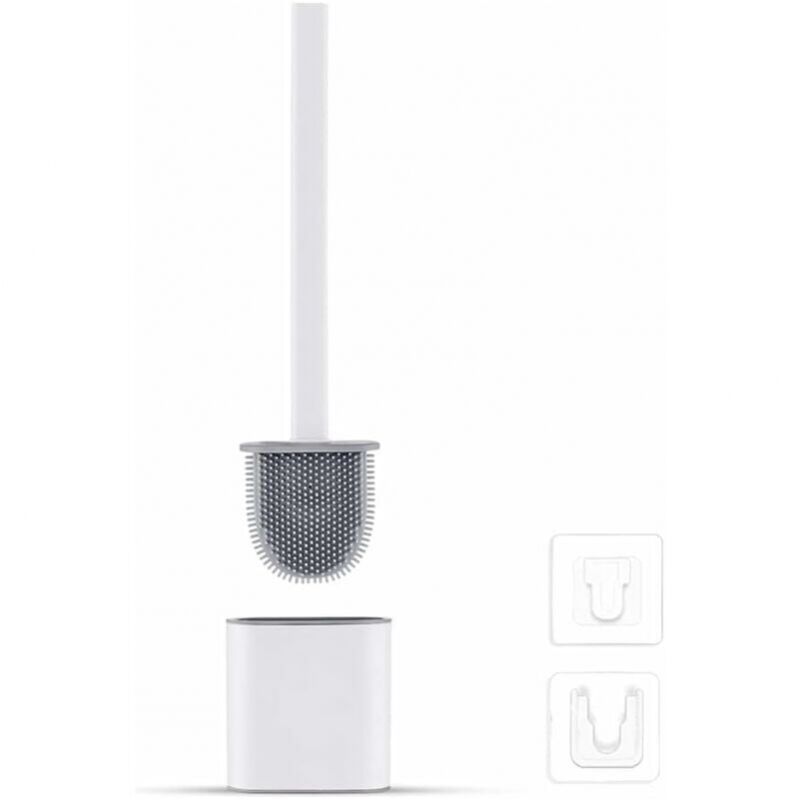 immagine 0 del prodotto cyslmuk porta scopino per wc in silicone, antigoccia, antibatterico, scopino per wc ventilato, asciugatura rapida, inodore, scopino per wc da