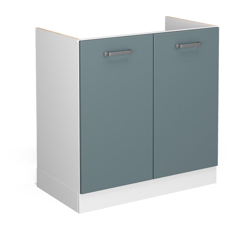 foto del prodotto mobile lavello cucina r line, grigio blu, 80 cm senza piano di lavoro, vicco