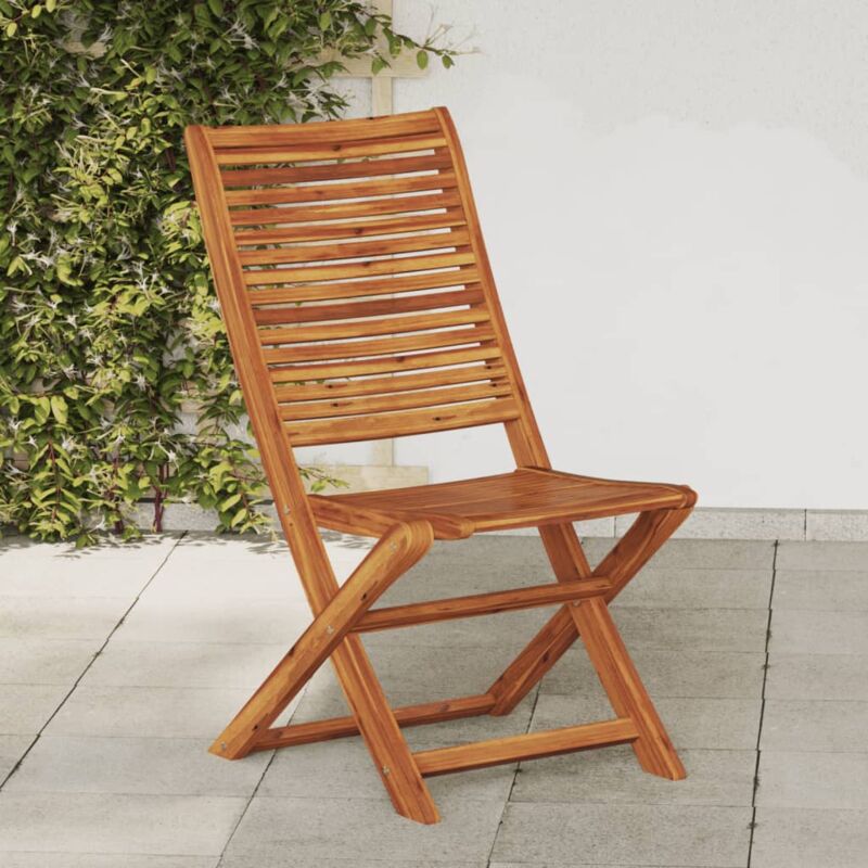foto del prodotto vidaxl sedie da giardino pieghevoli 4pz in legno massello di acacia