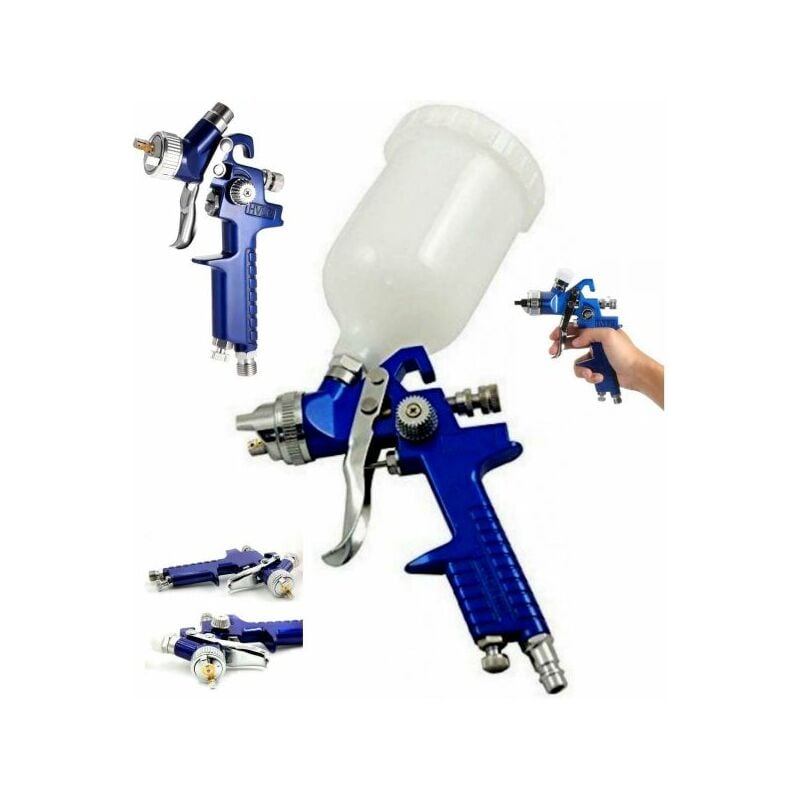 foto del prodotto exsensa pistola aerografo aria serbatoio 600ml ugello 2.0mm spruzzo hvlp verniciatura