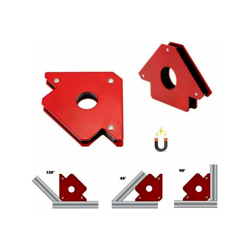 foto del prodotto exsensa squadra magnetica magnete per saldatura saldatrice 45 90 135 75 lb 33kg