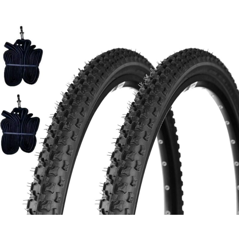 foto del prodotto 2 copertoni 26 x 1.95 50 559 camere pneumatici neri tassellati k 800 mountain bike bici mtb