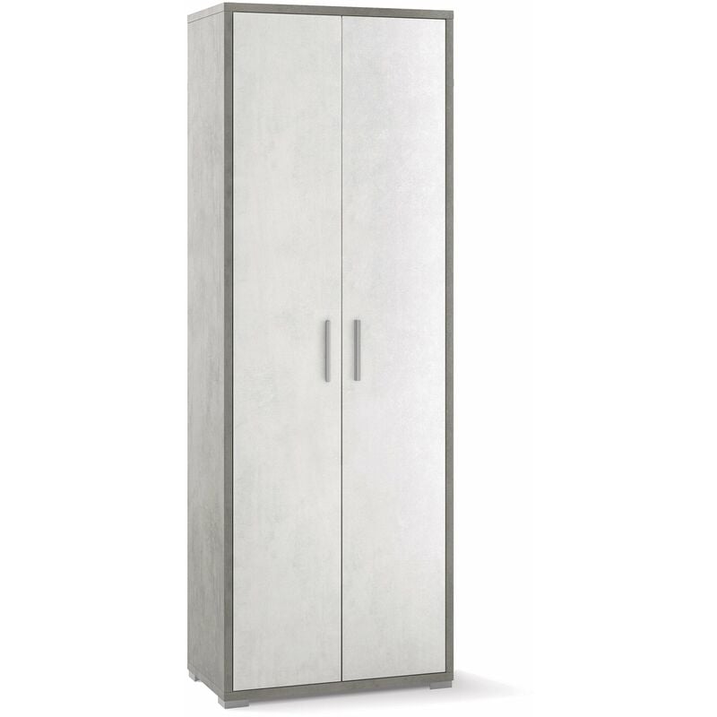 foto del prodotto armadio 2 ante 71x199x41 cm cemento ossido bianco