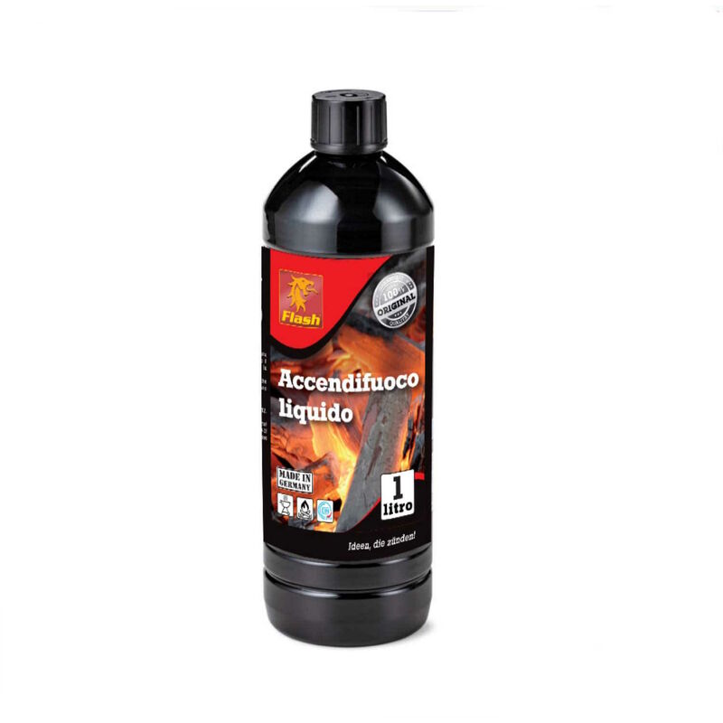 foto del prodotto accendifuoco liquido per barbecue stufa camino caminetto stufa pellet lt 1