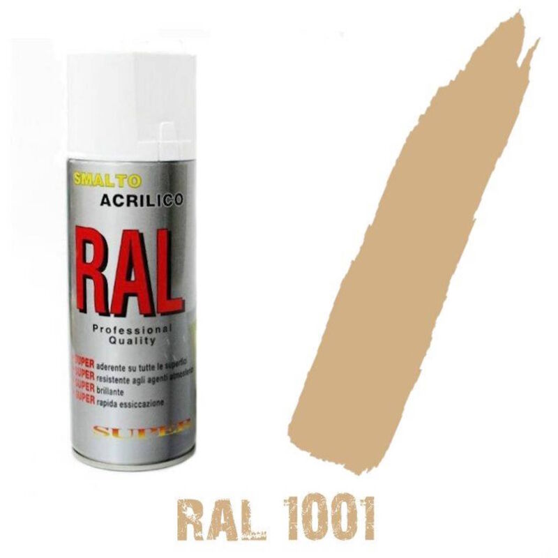foto del prodotto bomboletta spray ral 1001 avorio beige scuro acrilico vernice brillante lucido
