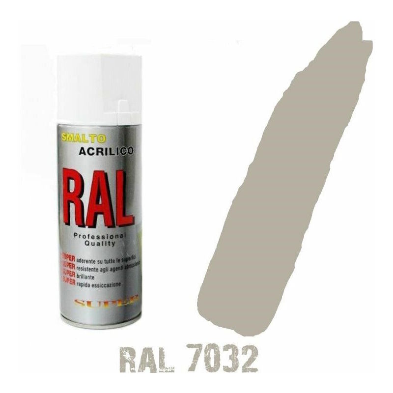 foto del prodotto bomboletta spray grigio siliceo ral 7032 acrilico vernice brillante lucido rapid