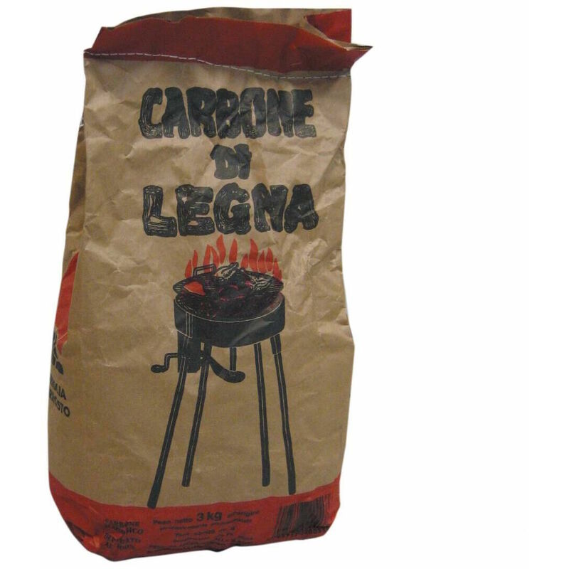foto del prodotto carbone carbonella di legno vegetale alta resa 2,8 kg fornacella forno brace