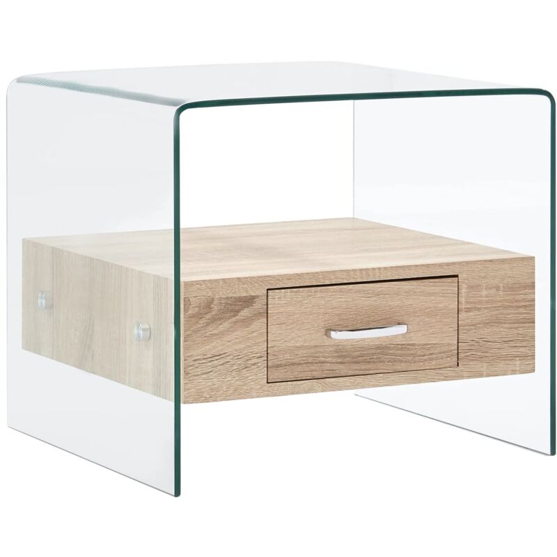 foto del prodotto abcrital furniture limited tavolino da salotto con cassetto 50x50x45 cm