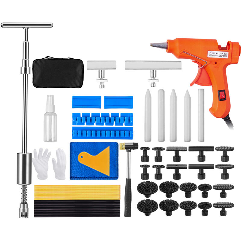 foto del prodotto mophorn kit 52 pezzi estrattore per riparazione di ammaccature a martello scorrevole potenza 20w per carrozzeria auto veicolo da garage officina