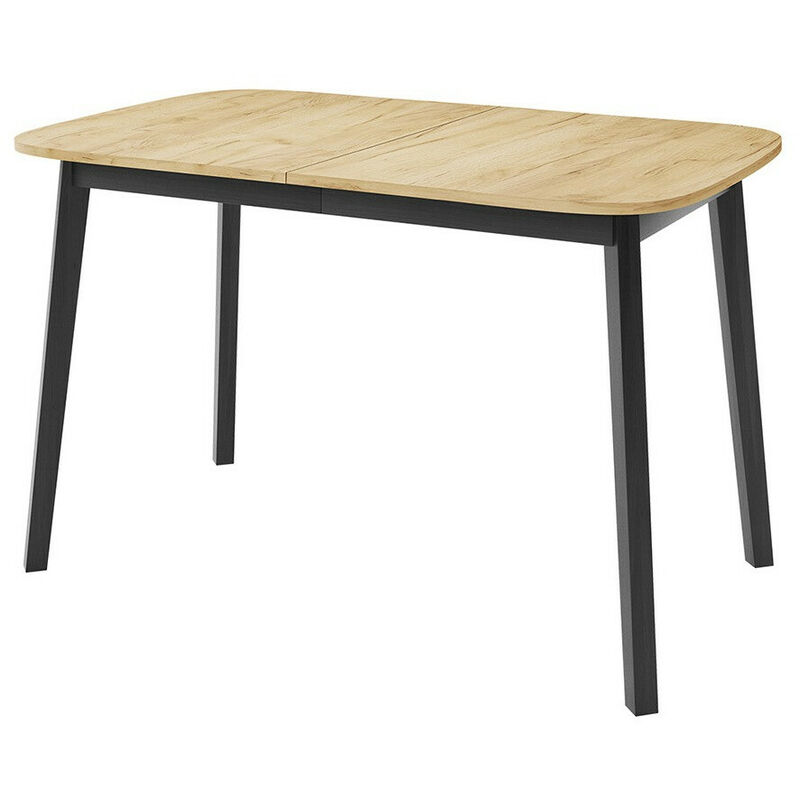 foto del prodotto tavolo edmond 110, quercia dorata artigianale nero, 77x80x130cm, con, truciolare laminato, legno