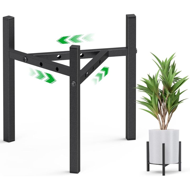 immagine 0 del prodotto aiperq supporto per piante da interno, portavasi regolabile, supporto angolare in metallo per piante, espositore per piante, decorazione per