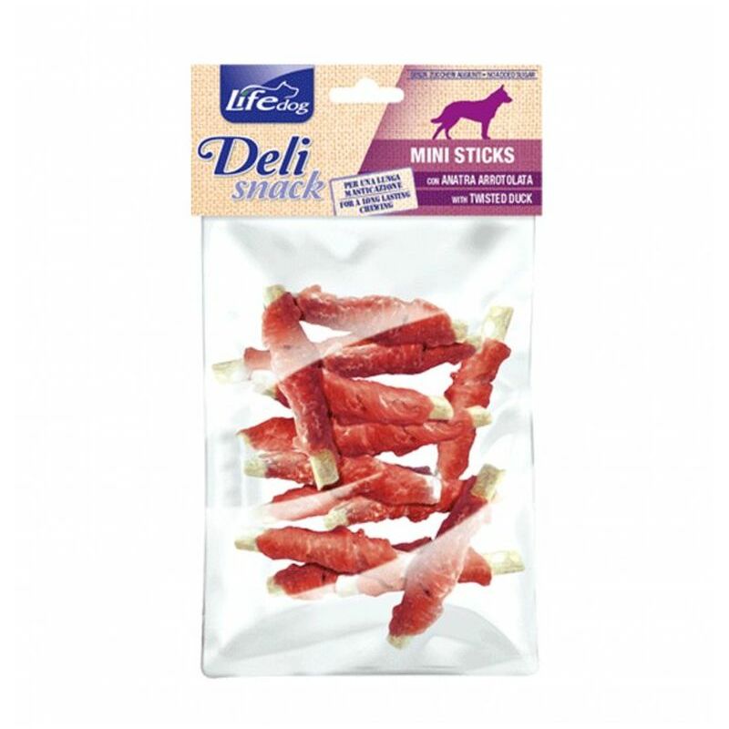 foto del prodotto dog delisnack ministick masticativi 100gr anatra life