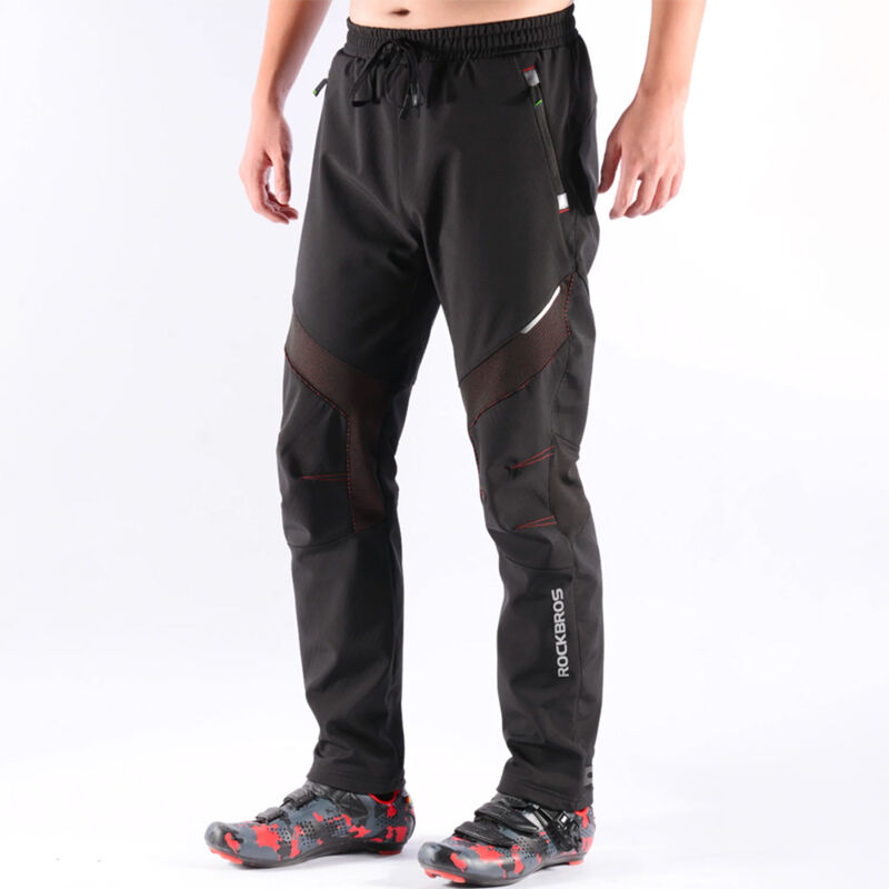 foto del prodotto pantaloni termici da ciclismo, protezione dall acqua e dal vento, taglia xl, neri