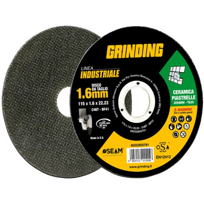 foto del prodotto grinding industriale disco ceramica piano 115x1,6 10 pezzi