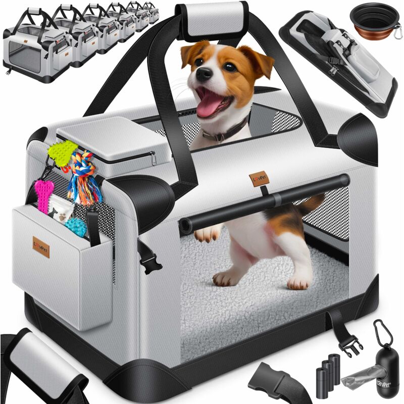 foto del prodotto lovpet cassa per cani box di trasporto per cani pieghevole incl. ciotola per cani borsa di trasporto per cani borsa di trasporto per animali