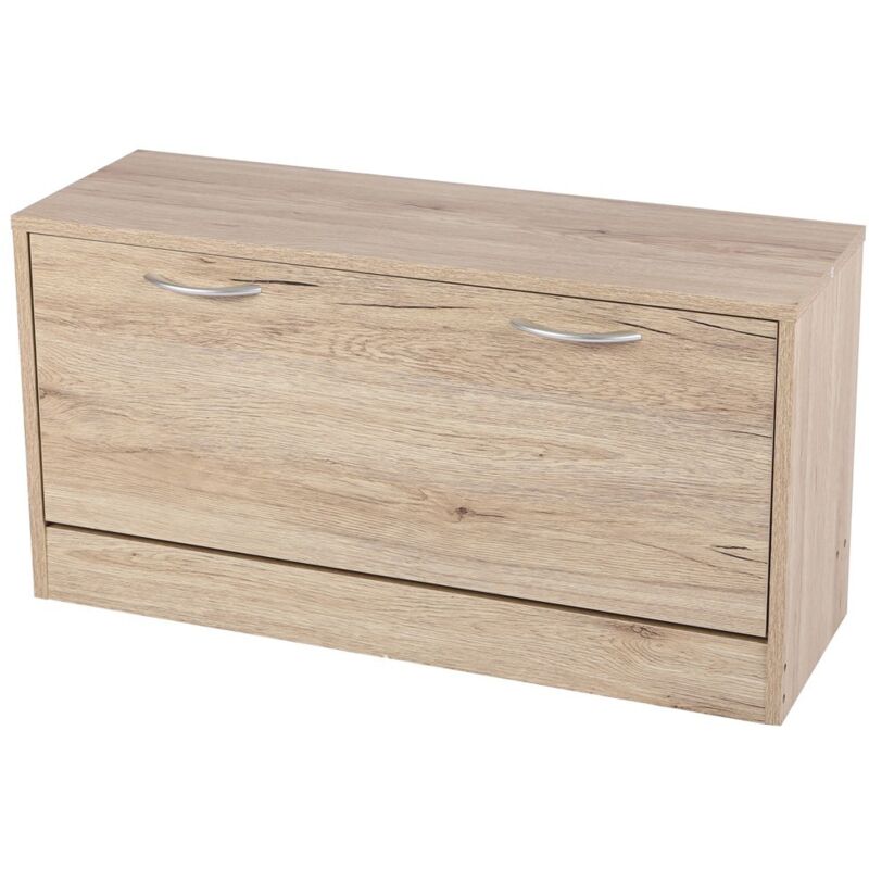 foto del prodotto mobile per scarpe 1 anta 80x27xh42 cm, colore rovere sonoma collezione sonoria