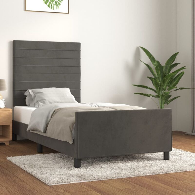foto del prodotto furniture limited giroletto senza materasso grigio scuro 90x200