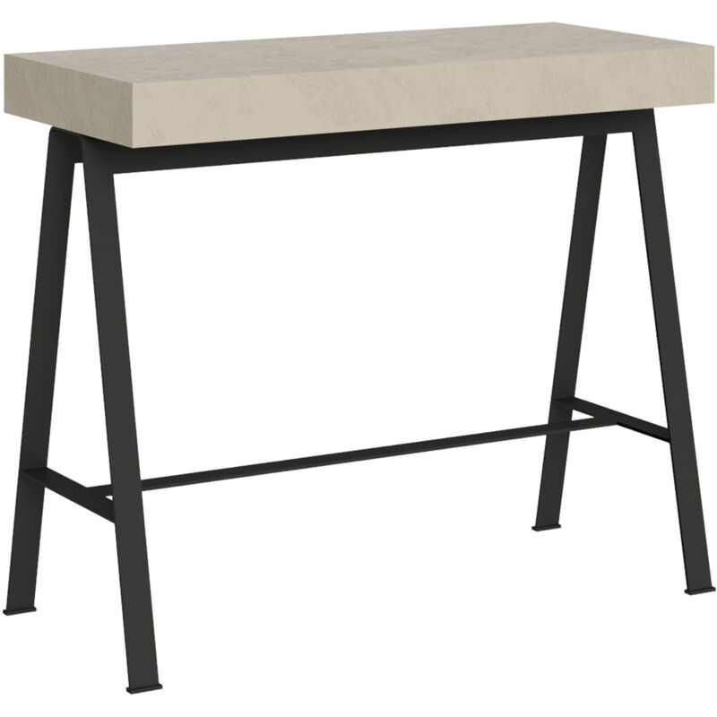 foto del prodotto consolle allungabile 90x40 196 cm banco small cashmere telaio antracite
