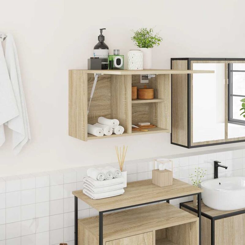 foto del prodotto vidaxl mobile da bagno rovere sonoma 60x25x40 cm in legno multistrato