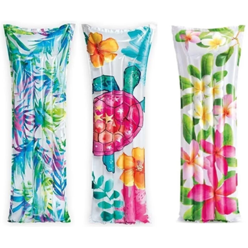 foto del prodotto materassino ad aria gonfiabile galleggiante fantasia florale tropicale 183x69cm 019961 trade shop traesio