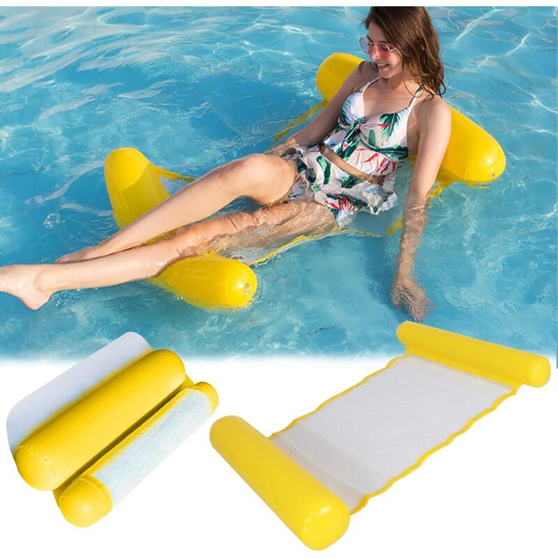 foto del prodotto fortuneville 1 pc amaca gonfiabile piscina, 4 in 1 di acqua letto galleggiante, gonfiabile portatile piscina letto, collassabile materassino per