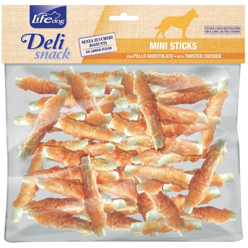 foto del prodotto life dog delisnack ministick masticativi 500gr pollo
