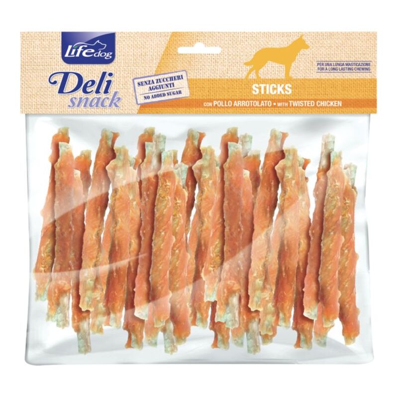foto del prodotto dog delisnack stick masticativi 500gr pollo life