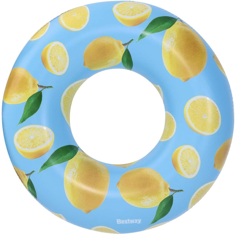 foto del prodotto ciambella salvagente gonfiabile per piscina stampa al limone profumato 119cm 019976 trade shop traesio