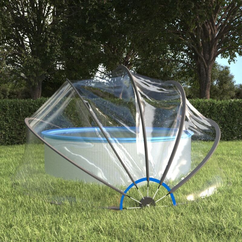 foto del prodotto vidaxl cupola per piscina rotonda 406x203 cm pvc