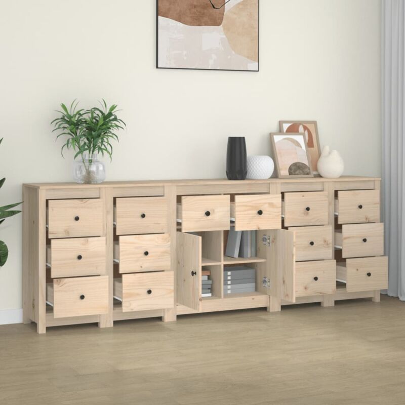 foto del prodotto vidaxl credenza 230x35x80 cm in legno massello di pino